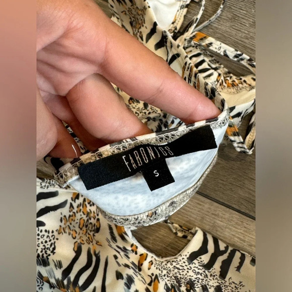 NWT Women One-piece Swimsuit Bodysuit Bikini Monokini Open Back Leopard Print - Picture 5 of 7